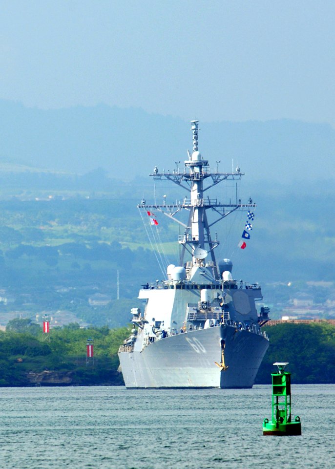 US Navy 090113-N-5476H-005 USS Paul Hamilton (DDG 60) departs Naval Station Pearl Harbor
