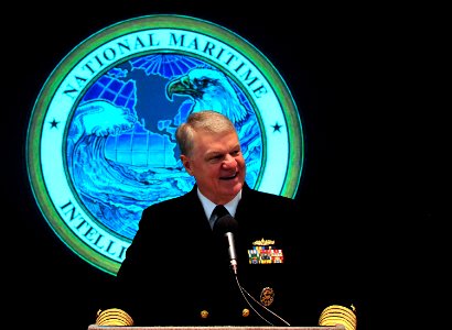 US Navy 090114-N-8273J-010 Chief of Naval Operations (CNO) Adm. Gary Roughead attends the ribbon cutting ceremony for the Naval Maritime Intelligence Center
