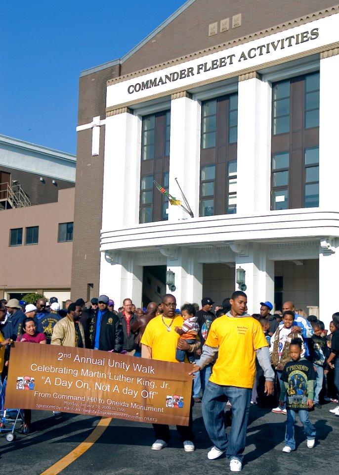 US Navy 090119-N-5253W-005 Members of the Fleet Activities Yokosuka community kick off the base's second annual Unity Walk