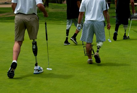 US Navy 110815-N-DR144-331 Wounded Warrior Marines compete in the Operation, Game On^ Golf Classic