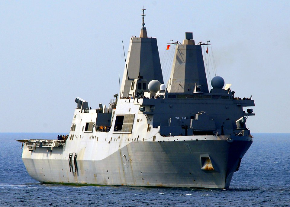 US Navy 090204-N-1082Z-021 USS San Antonio (LPD 17) transits through the Gulf of Oman