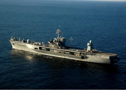 US Navy 090131-N-4044H-037 The amphibious command ship USS Mount Whitney (LCC 20) is in the Mediterranean Sea supporting Austere Challenge 2009