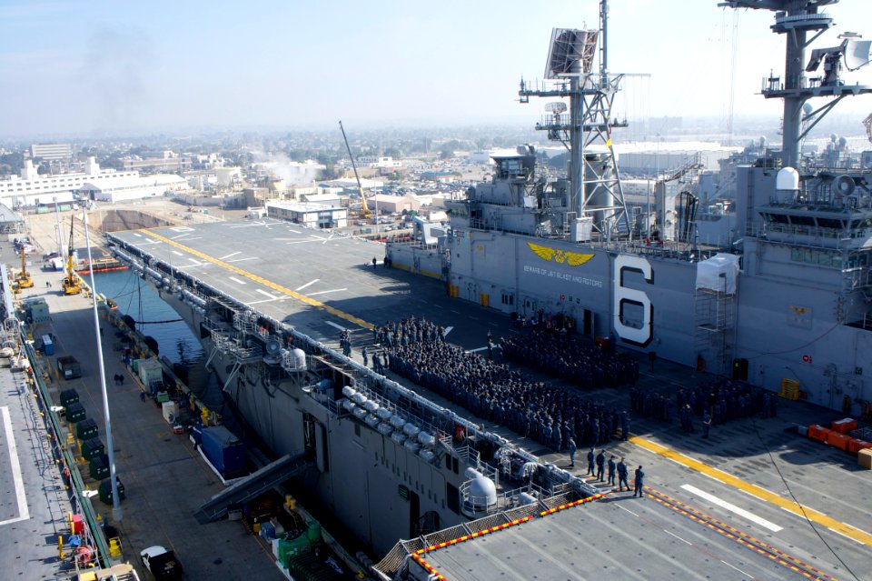 US Navy 111123-N-ZC343-828 USS Bonhomme RIchard (LHD 6) frock 118 Sailors