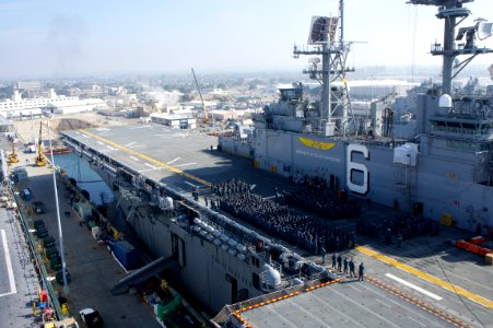 US Navy 111123-N-ZC343-828 USS Bonhomme RIchard (LHD 6) frock 118 Sailors