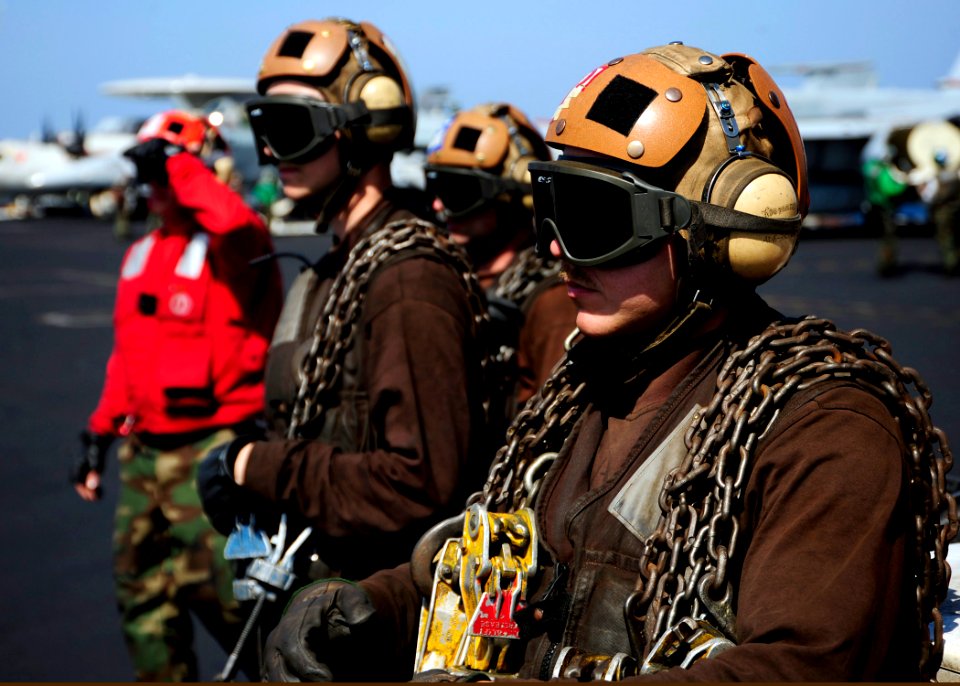 US Navy 090205-N-8822R-080 Sailors assigned to the
