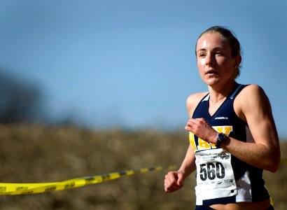 US Navy 090207-N-7090S-004 Lt. Aiden Van Cleef, the only member representing the U.S. Coast Guard, finished second among military members during the women's 8 Kilometer race with a time of 30-29