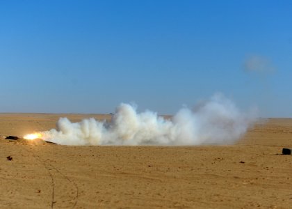 US Navy 111213-N-BA263-364 Thermite incendiary grenades burn on a 500-pound test bomb during demolition operations supervisor training for explosiv
