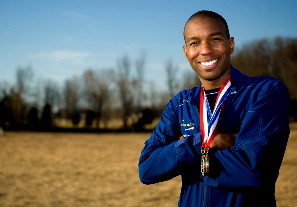 US Navy 090207-N-7090S-074 Lt. j.g. Will Christian took first place in the Armed Forces Cross Country Championship held in Deerwood, Md