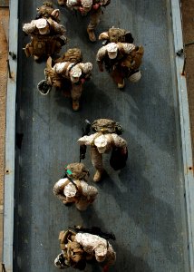 US Navy 090214-N-4236E-088 Marines embark aboard USS Iwo Jima (LHD 7)