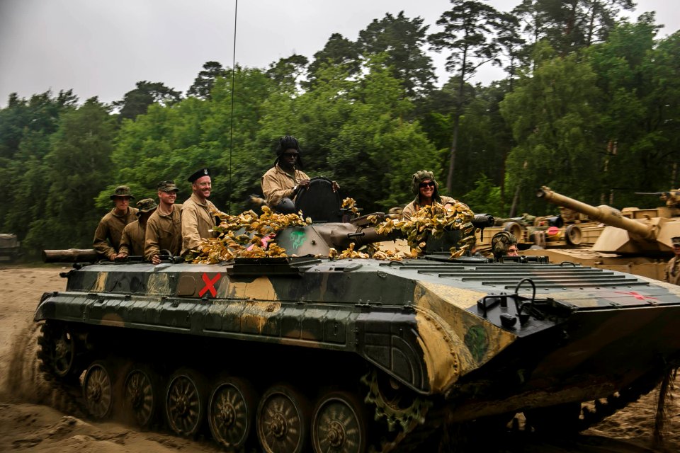 US Tanks, Polish BMP platoons bond during BALTOPS 2018 (40982449150)