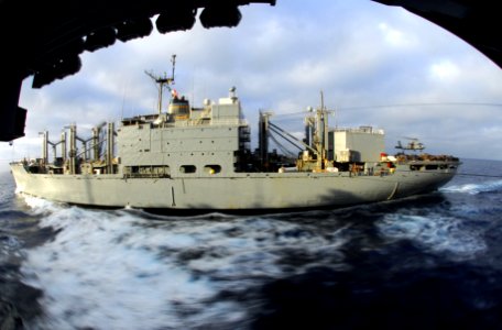 US Navy 090223-N-9928E-066 USNS San Jose (T-AFS 7) conducts a replenishment at sea with USS John C. Stennis (CVN 74)
