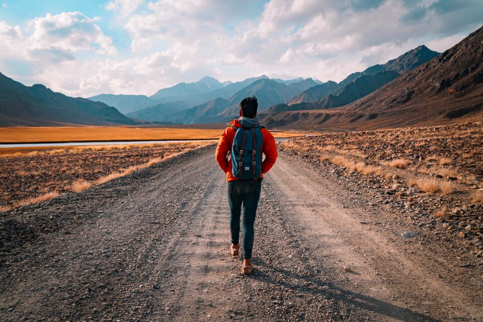 Road holiday man