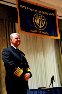 US Navy 090220-N-8273J-082 Chief of Naval Operations Adm. Gary Roughead attends a dinner in honor of the Navy League, Hampton Roads chapter in Norfolk, Va