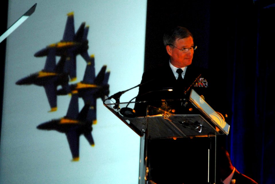 US Navy 090325-N-0890S-048 ice Chief of Naval Operations Patrick M. Walsh speaks to members of the National Society of Black Engineers during their 35th annual national convention at the Las Vegas Convention Center.