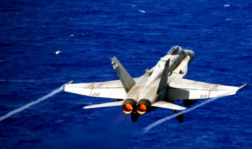 US Navy 090328-N-6597H-404 An F-A-18C Hornet from the