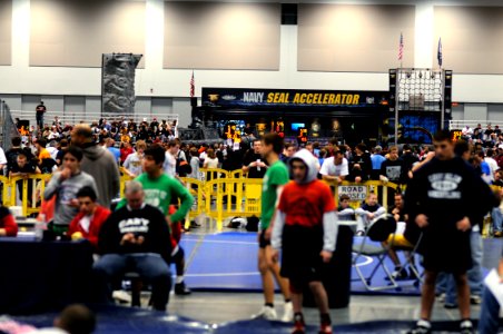 US Navy 090402-N-4515N-095 The Navy SEAL Accelerator is set up during the National High School Wrestling Championships at the Virginia Beach Convention center