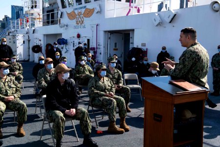 USNS Comfort (T-AH 20) observes Easter Sunday (49770007553)