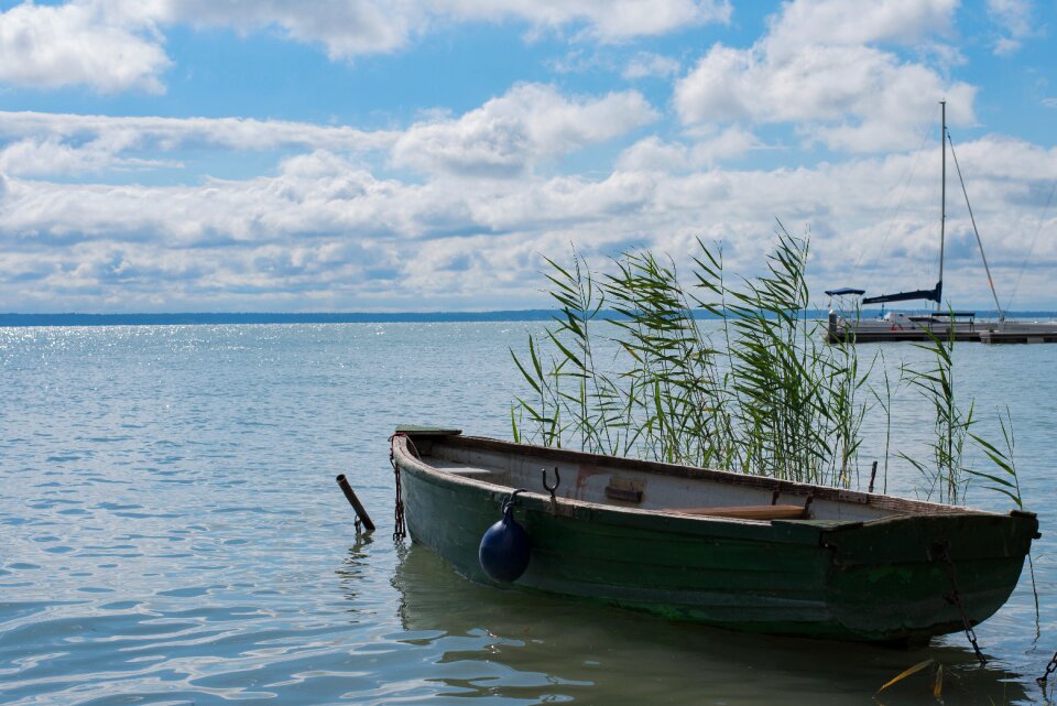 Nature landscape boat