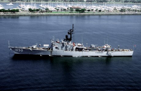 USS Albert David (FF-1050) at San Diego in 1984