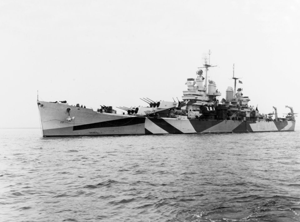 USS Baltimore (CA-68) off the Mare Island Naval Shipyard on 18 October 1944 (NH 91462)