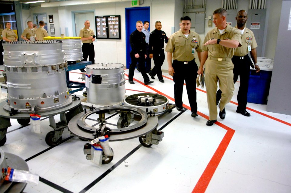 US Navy 090430-N-9818V-216 Master Chief Petty Officer of the Navy (MCPON) Rick West tours the spaces of Fleet Readiness Center Northwest during his visit to Naval Air Station Whidbey Island