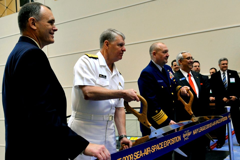 US Navy 090504-N-8273J-024 Chief of Naval Operations (CNO) Adm. Gary Roughead attends the Navy League Sea Air Space Expo 2009 at the Gaylord National Resort in National Harbor, Md