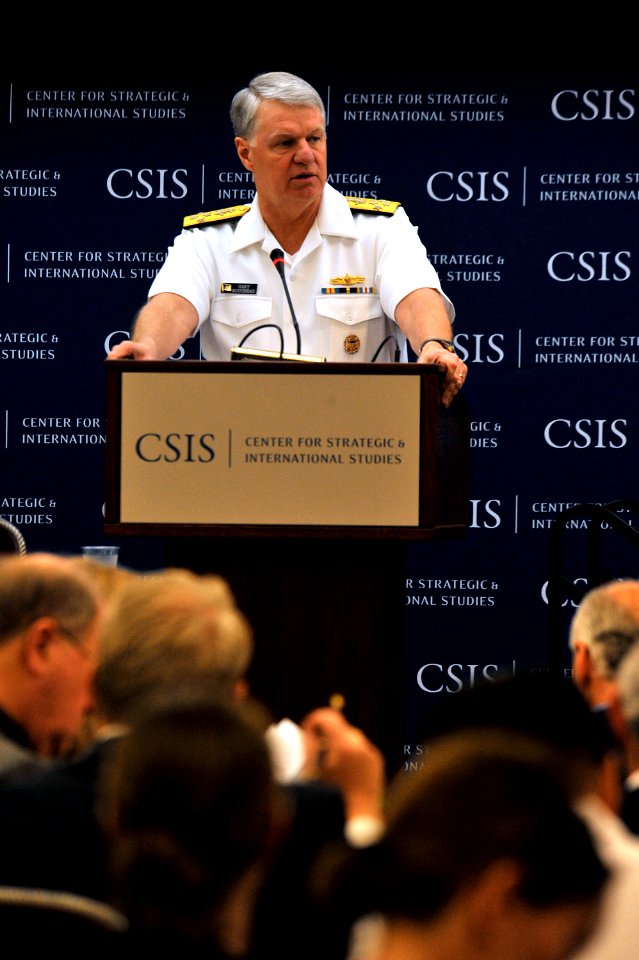 US Navy 090501-N-8273J-026 Chief of Naval Operations (CNO) Adm. Gary Roughead delivers remarks for