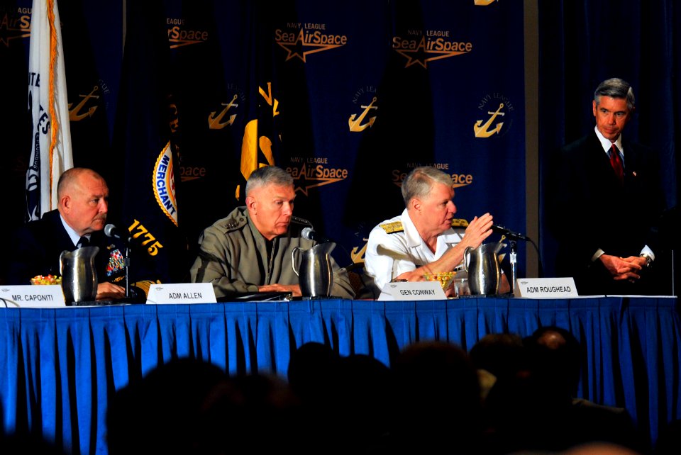 US Navy 090504-N-8273J-083 Chief of Naval Operations (CNO) Adm. Gary Roughead attends the Navy League Sea Air Space Expo 2009 at the Gaylord National Resort in National Harbor, Md