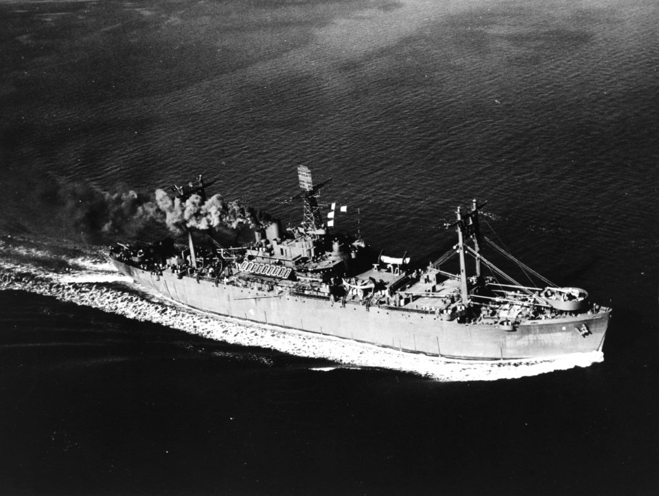 USS Blue Ridge (AGC-2) underway in 1943