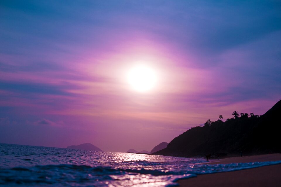 Ocean dark mountain