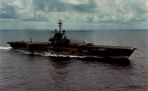USS Bon Homme Richard (CVA-31) underway off Vietnam 1968