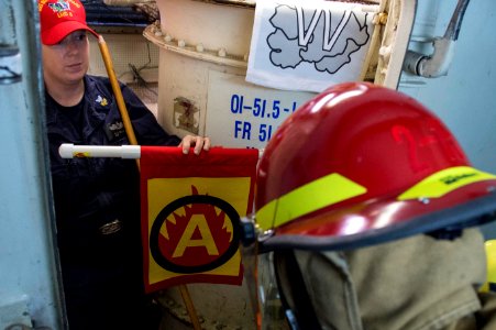 USS Bonhomme Richard (LHD 6) General Quarters Drill 161201-N-AY934-090