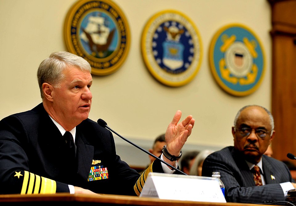 US Navy 090514-N-8273J-059 Chief of Naval Operations (CNO) Adm. Gary Roughead, Acting Secretary of the Navy the Honorable BJ Penn and Commandant of the Marine Corps Gen. James T. Conway appear before the House Armed Services Co