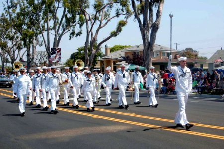 US Navy 090516-N-9706M-088 The Navy Region Southwest band marches in the 50th annual Torrance Armed Forces Day Parade