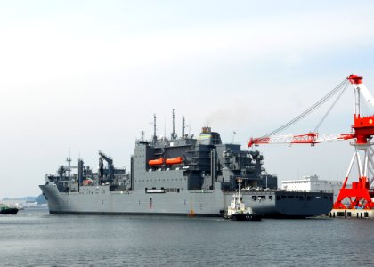 US Navy 090521-N-2013O-042 The Military Sealift Command dry cargo-ammunition ship USNS Richard E. Byrd (T-AKE 4) moors at Commander, Fleet Activities Yokosuka