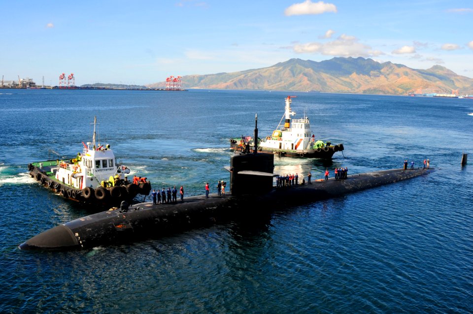 USS Bremerton moors in Subic Bay. (8337425373)