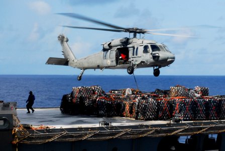 US Navy 090520-N-0096C-065 An MH-60S Sea Hawk helicopter, assigned to the