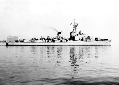 USS Buck (DD-761) off the San Francisco Naval Shipyard on 28 March 1957 photo