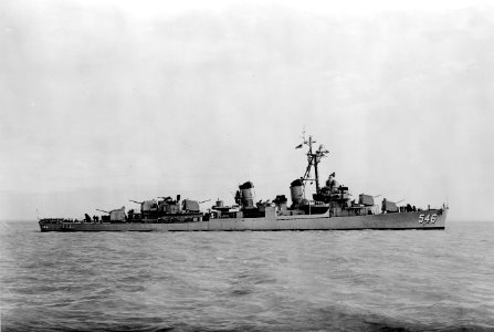 USS Brown (DD-546) underway on 8 April 1954