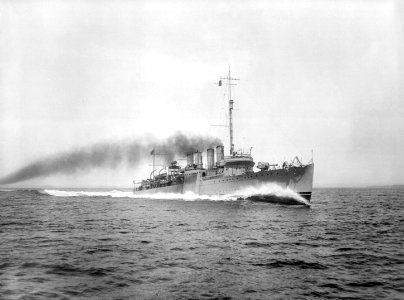 USS Brooks (DD-232) underway during trials in 1920