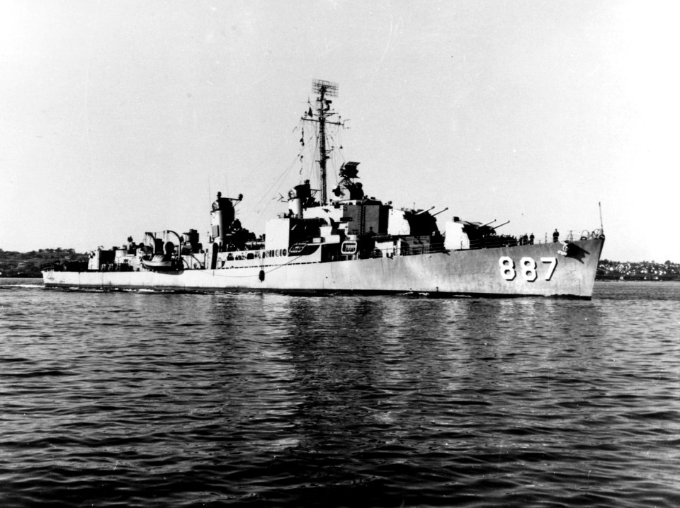USS Brinkley Bass (DD-887) circa in the late 1940s