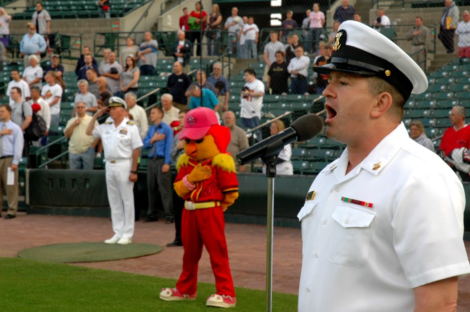 US Navy 090527-N-7975R-014 Musician 1st Class Ira Ostrowski, assigned to the Naval Academy Band the
