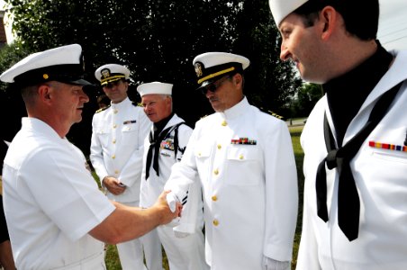 US Navy 090611-N-9818V-072 Master Chief Petty Officer of the Navy (MCPON) Rick West meets
