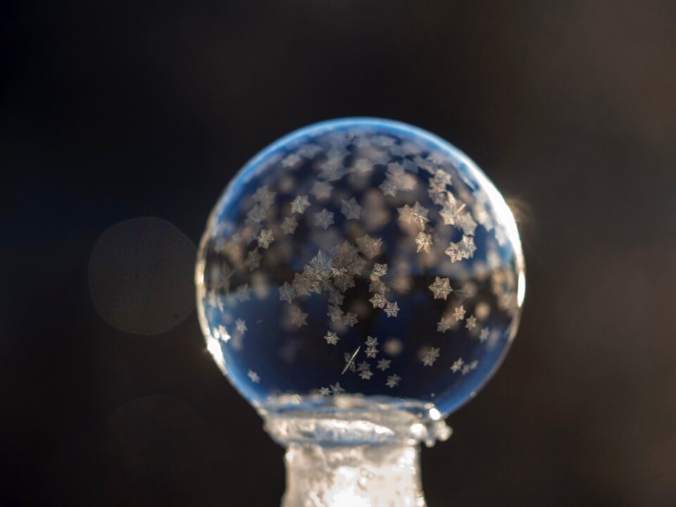 Round crystal ball photo