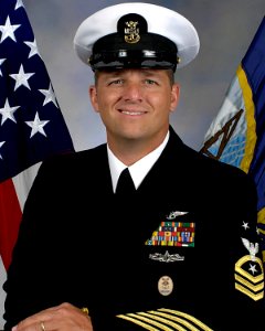 US Navy 090620-N-0000X-001 Master Chief Jeffrey Garber, command master chief of Carrier Air Wing (CVW) 7, died June 20 while deployed aboard the aircraft carrier USS Dwight D. Eisenhower (CVN 69)