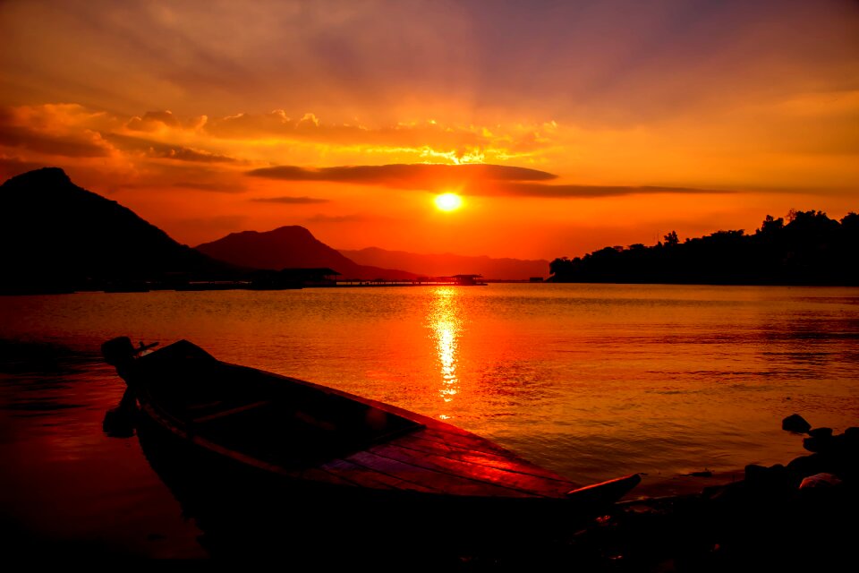 Indonesian jatiluhur sunset