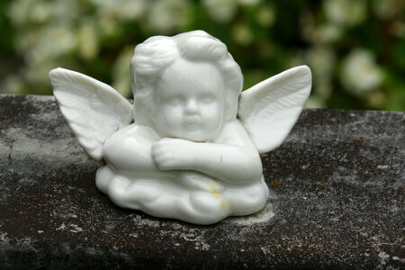 Cemetery guardian angel art photo
