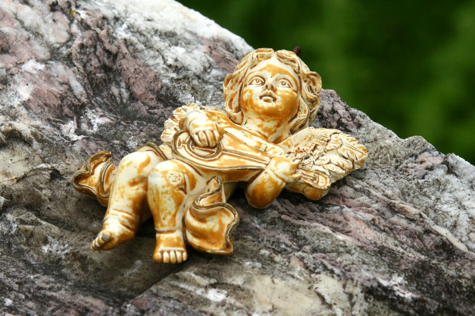 Cemetery guardian angel art