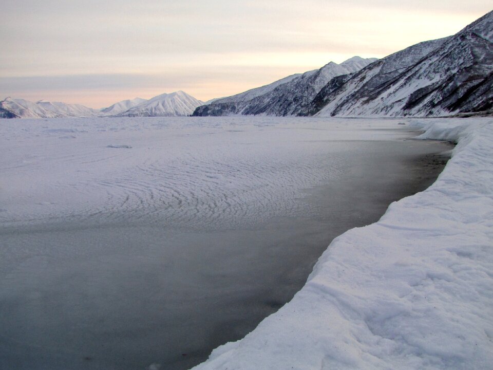 Kamchatka winter snow