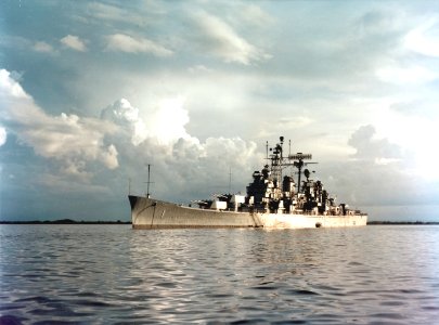 USS Boston (CAG-1) at anchor in Guantanamo Bay on 10 September 1963 photo